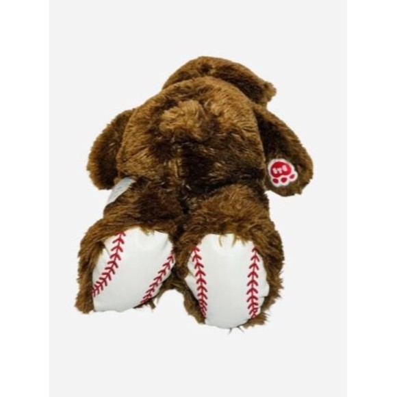 Build-A-Bear Workshop BABW Brown Baseball Bear Plush Stuffed Animal - Picture 4 of 5